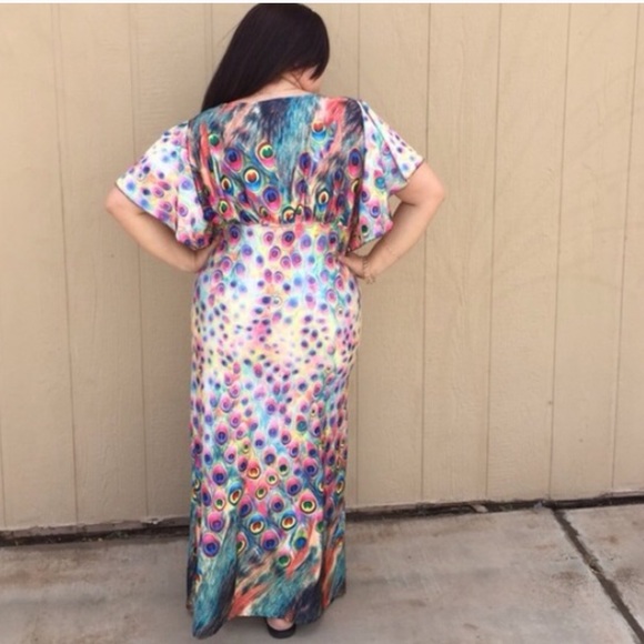 🆕LISTING Colorful Peacock Maxi Dress ❗️SALE❗️ - Picture 3 of 4